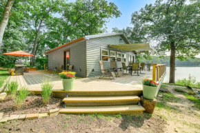 Private Island Home in Belding with Dock and Grill!